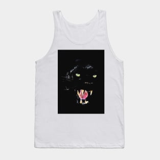 Black Jaguar Face Portrait Tank Top